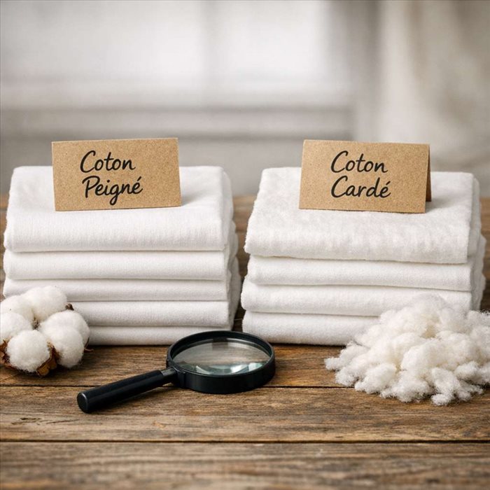 Coton peigné ou cardé : comment les différencier ?