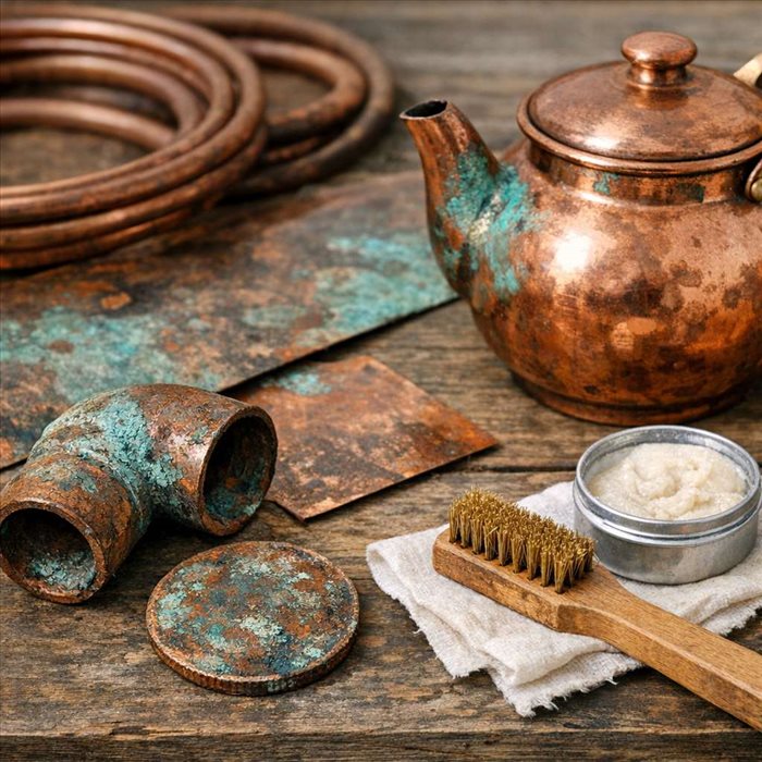 Cuivre oxydé : causes, caractéristiques et entretien efficace