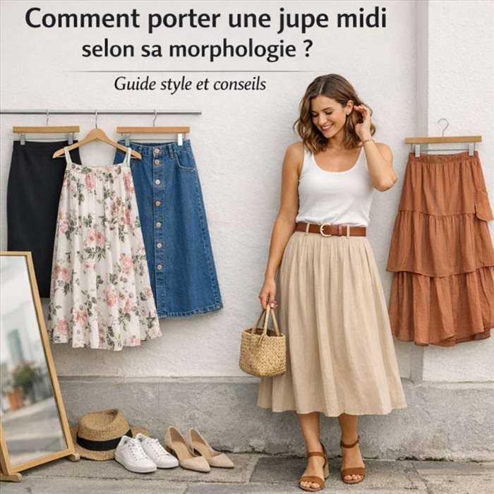 Jupe midi selon sa morphologie : le guide pour bien la porter