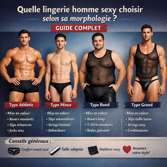 Quelle lingerie homme sexy choisir selon sa morphologie ?