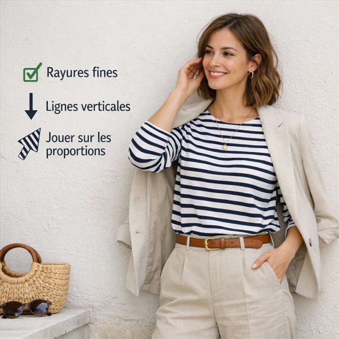 Porter des rayures sans élargir la silhouette : guide facile