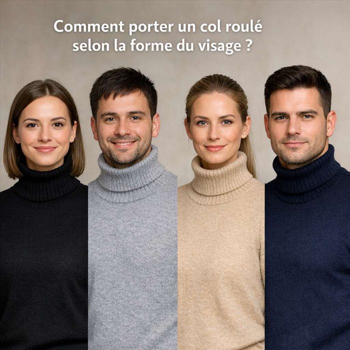 Comment porter un col roulé selon la forme du visage ? | Guide style