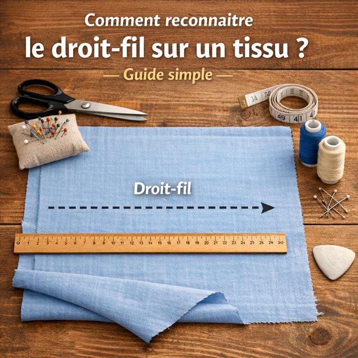 Comment reconnaître le droit-fil sur un tissu ? Guide simple