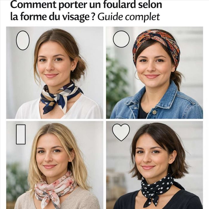 Comment porter un foulard selon la forme du visage ? Guide