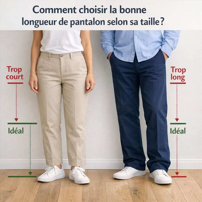 Quelle longueur de pantalon choisir selon sa taille ?