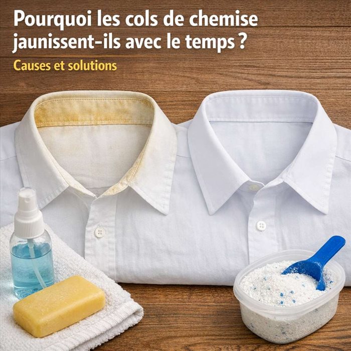 Pourquoi les cols de chemise jaunissent-ils : causes et solutions