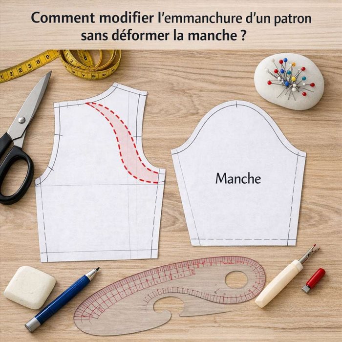 Modifier l’emmanchure d’un patron sans déformer la manche | Guide SEO
