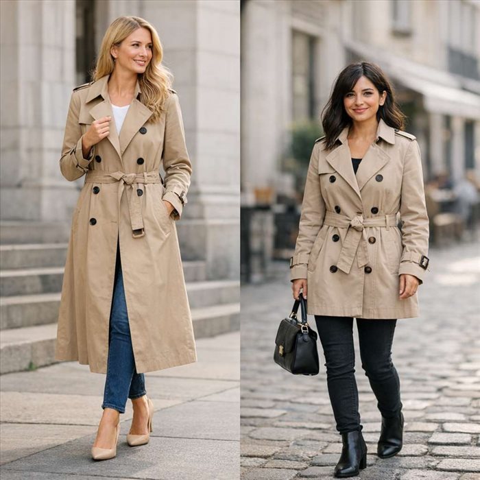 Comment porter un trench selon sa taille ? Guide pratique