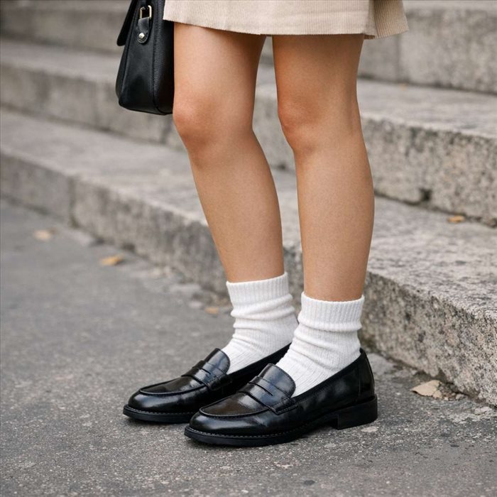 Chaussettes apparentes avec des mocassins : le guide style